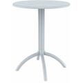 Siesta Octopus Round Bistro Table Silver Gray ISP160-SIL